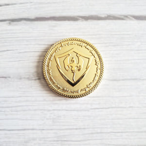 Golden Shield Coin - Fae and Crystal Thorns