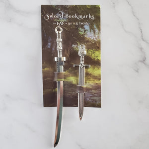Metal Sword Bookmarks from The Fae of Bitter Thorn series
