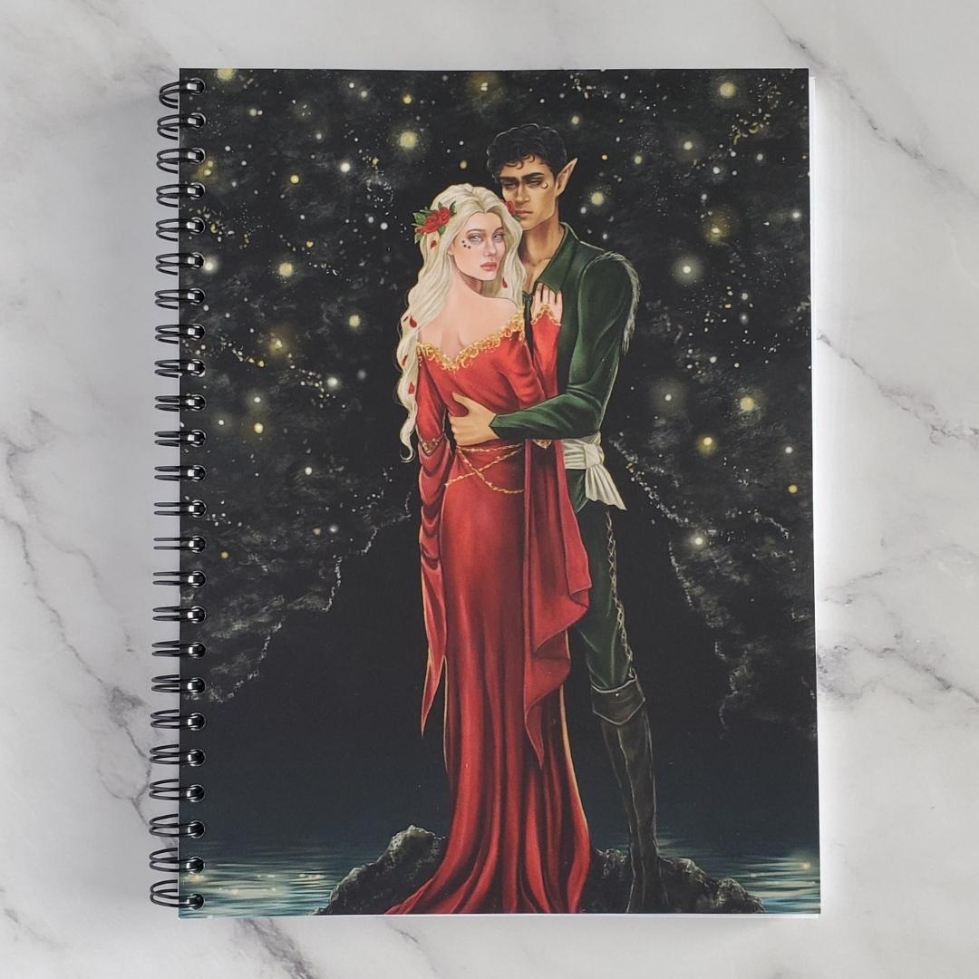 Chloe and Quintus Cave Journal with Illustrated Cover, Companion to Flame and Crystal Thorns