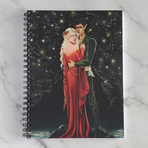 Chloe and Quintus Cave Journal with Illustrated Cover, Companion to Flame and Crystal Thorns