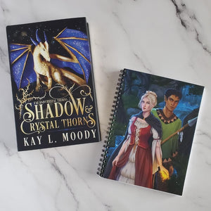 Chloe and Quintus Dragon Journal with Illustrated Cover, Companion to Shadow and Crystal Thorns