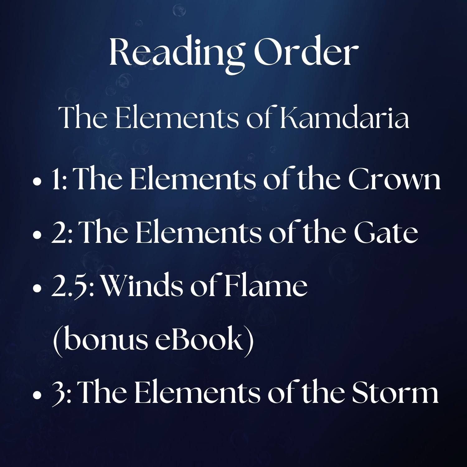 BUNDLE The Elements of Kamdaria Complete Series