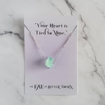 Load image into Gallery viewer, Silver Necklace with Green Crystal from The Fae of Bitter Thorn series
