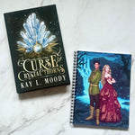 Load image into Gallery viewer, Chloe and Quintus Crystals Journal with Illustrated Cover, Companion to Curse and Crystal Thorns

