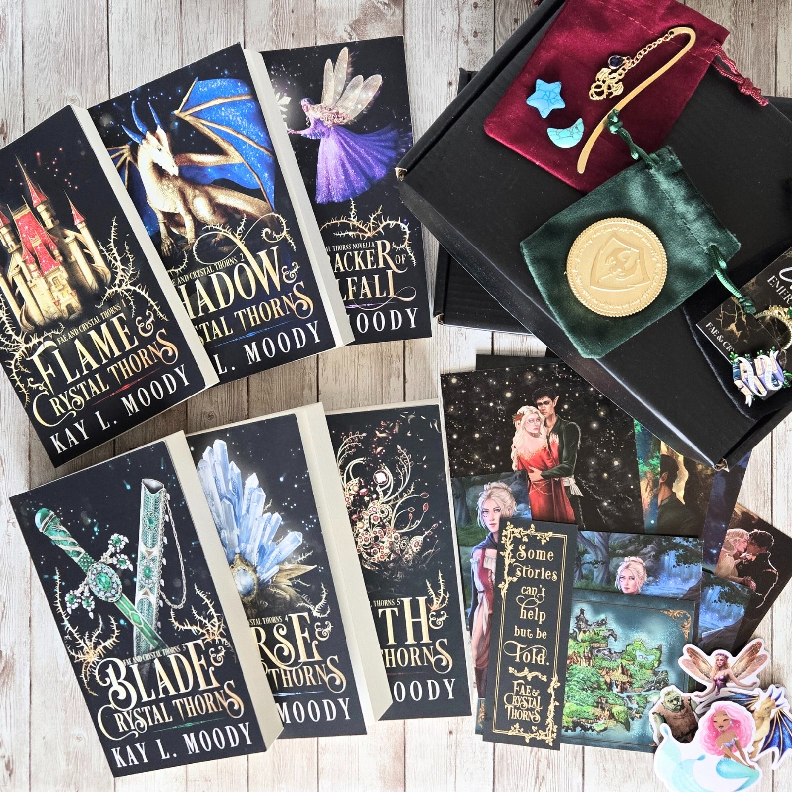 (Paperbacks + Swag) Complete Series Set - Fae and Crystal Thorns