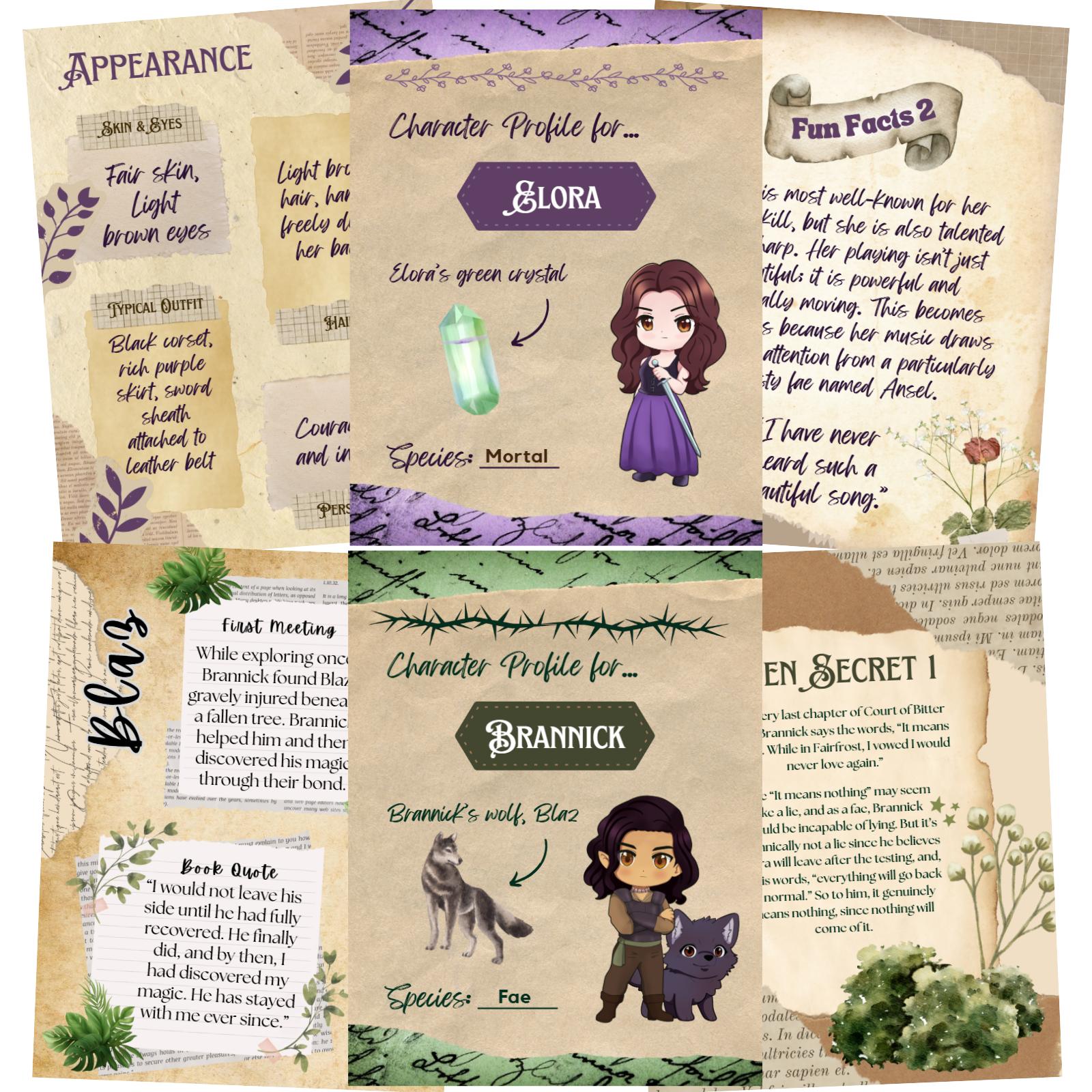 Character Profiles - The Fae of Bitter Thorn