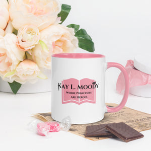 Mug with Color Inside Kay L. Moody Dark Pink Princesses Are Heroes Mug