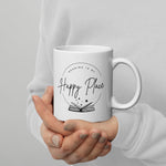 Load image into Gallery viewer, White glossy mug Reading is My Happy Place Bookish Mug
