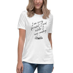 Load image into Gallery viewer, BLACK TEXT Women&#39;s Relaxed T-Shirt Funny Bookish Shirt
